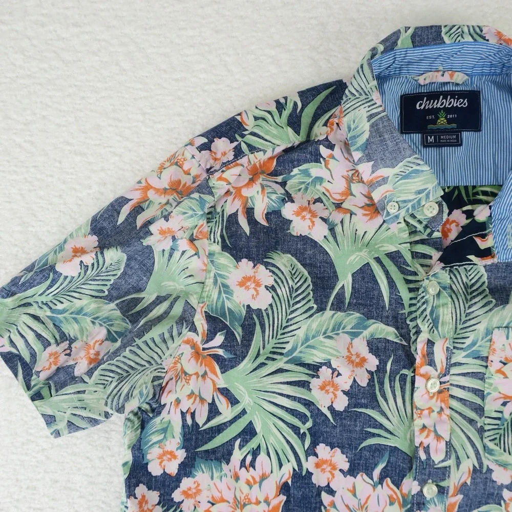 Chubbies Hawaiian Floral Shirt Mens Medium - Picture 3 of 11